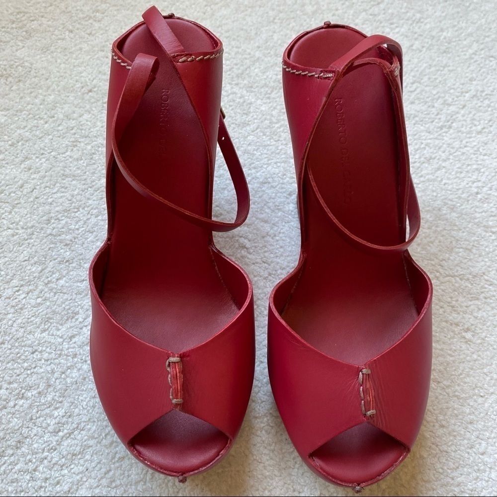 Roberto Del Carlo leather wedges shoes  size 36